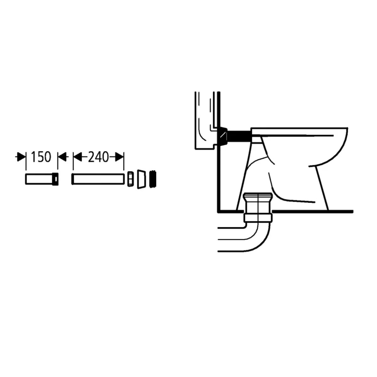 Canotto di scarico Grohe per cassette WC  - Image 2