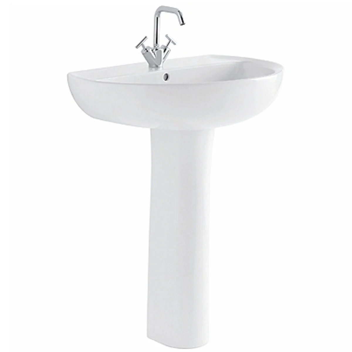 Colonna per lavabo Geberit Colibrì bianco lucido - Image 2