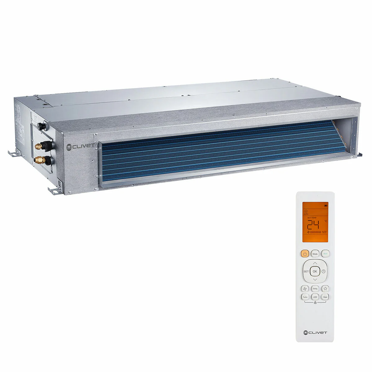 Condizionatore canalizzabile Clivet DUCT 2 dual split 9000+12000 BTU inverter A++  unità esterna 5.3 kW - Image 3