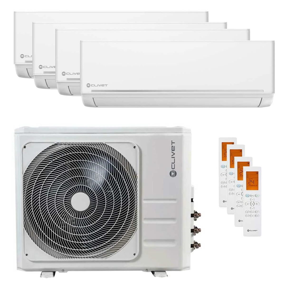 Condizionatore Clivet EZCool quadri split 9000+12000+12000+18000 BTU inverter A++  unità esterna 10.5 kW