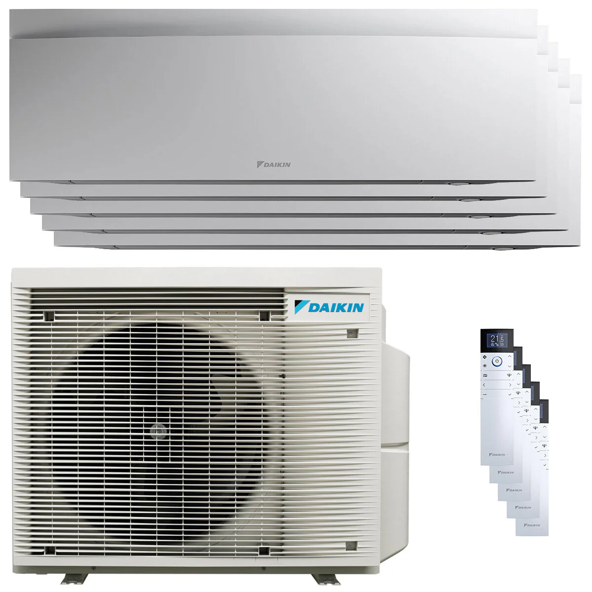 Condizionatore Daikin Emura 3 penta split 7000+7000+7000+7000+7000 BTU inverter A+ wifi unità esterna 7.8 kW Bianco
