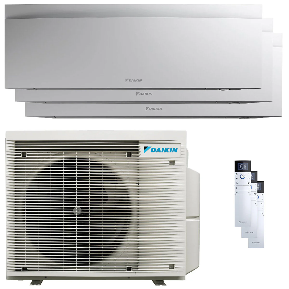 Condizionatore Daikin Emura 3 trial split 7000+7000+9000 BTU inverter A++ wifi unità esterna 4 kW Bianco