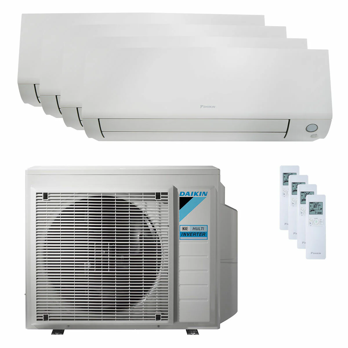 Condizionatore Daikin Perfera All Seasons quadri split 7000+7000+9000+18000 BTU inverter A++ wifi unità esterna 7.4 kW