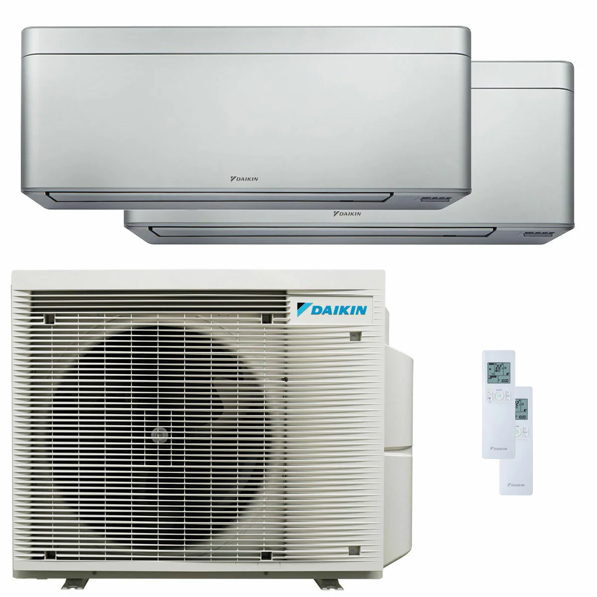 Condizionatore Daikin Stylish Silver dual split 7000+15000 BTU inverter A+++ wifi unità esterna 5 kW