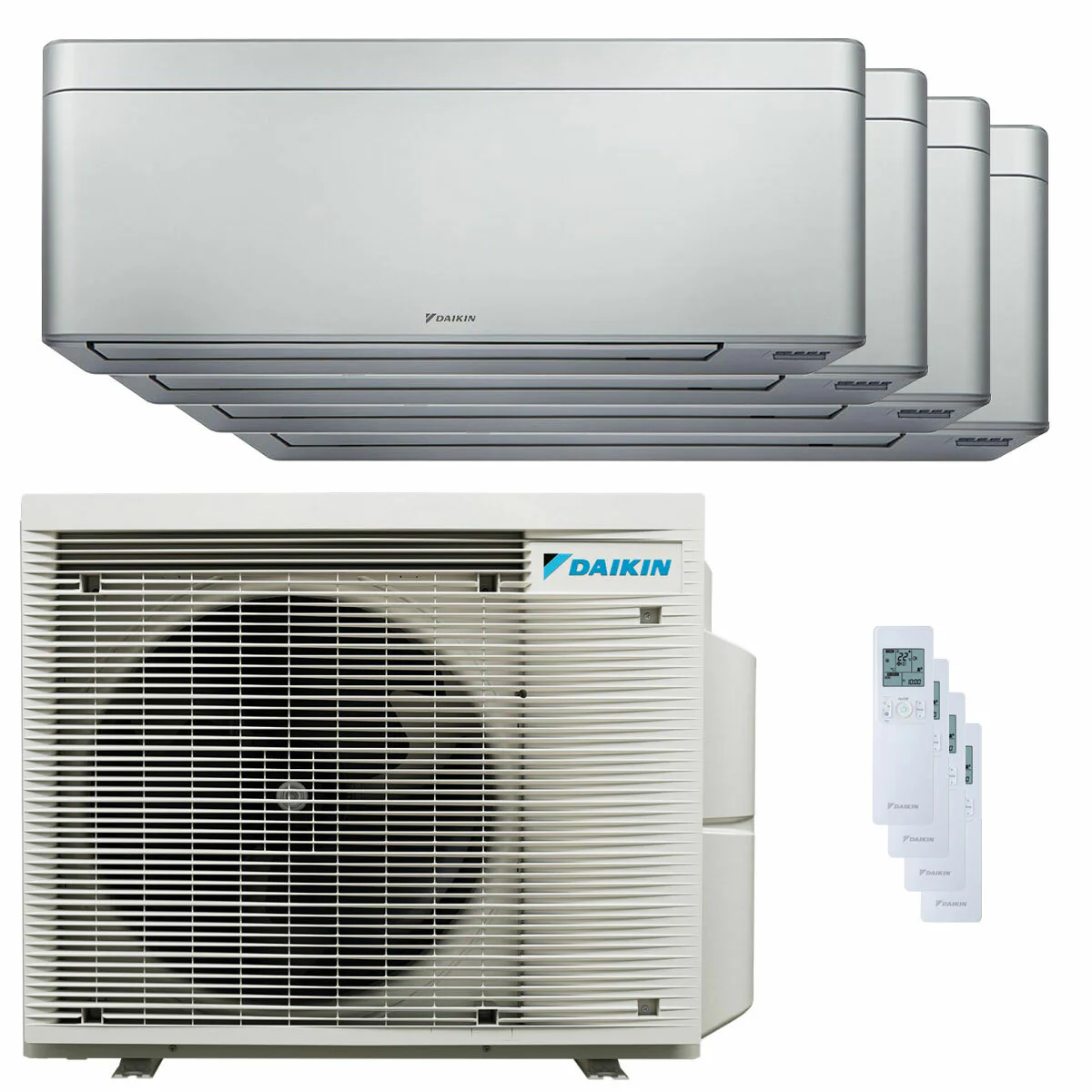 Condizionatore Daikin Stylish Silver quadri split 9000+9000+12000+18000 BTU inverter A++ wifi unità esterna 7.8 kW