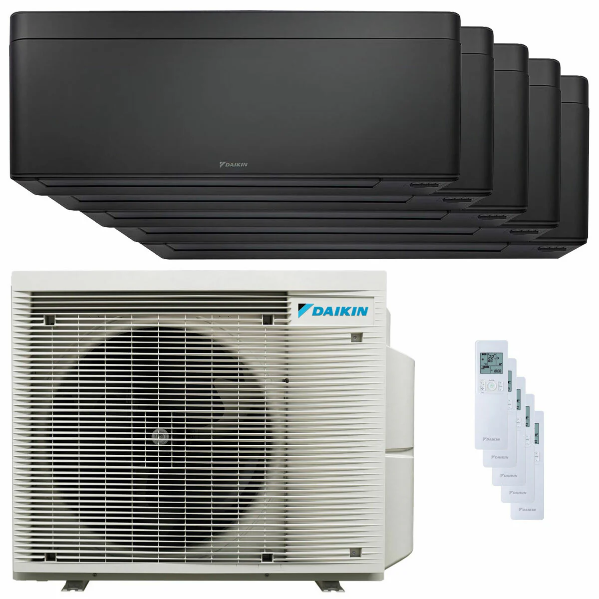 Condizionatore Daikin Stylish Total Black penta split 9000+9000+9000+9000+18000 BTU inverter A++ wifi unità esterna 7.8 kW