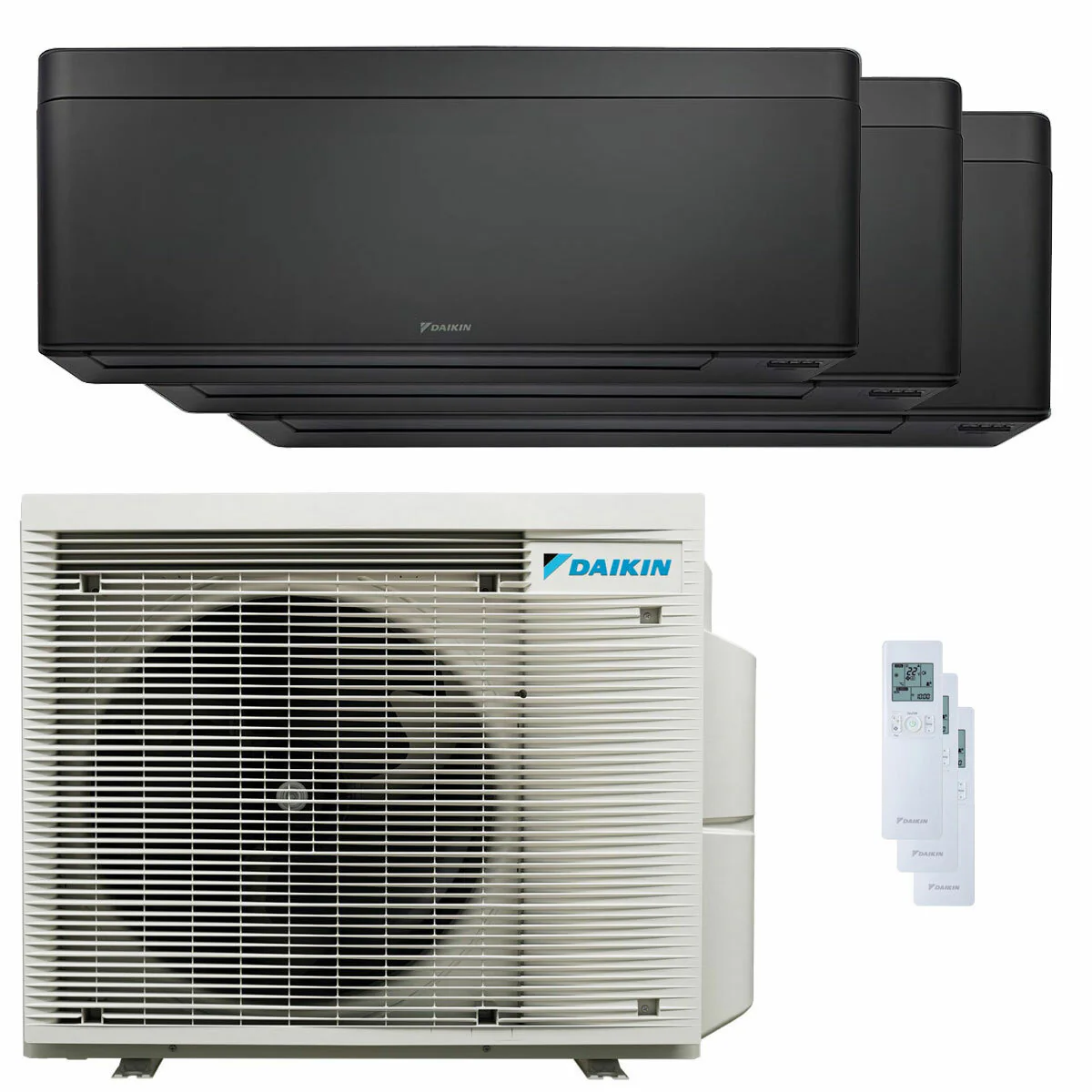 Condizionatore Daikin Stylish Total Black trial split 7000+7000+9000 BTU inverter A+++ wifi unità esterna 4 kW