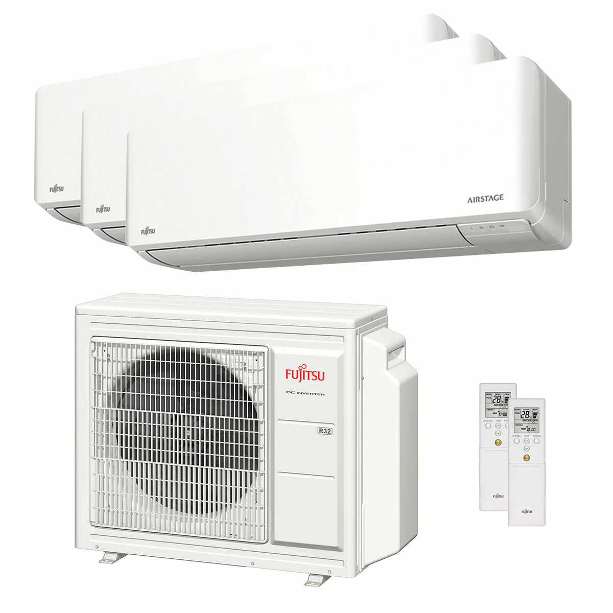 Condizionatore Fujitsu Serie KMCG WiFi trial split 7000+9000+9000 BTU inverter A+++ wifi unità esterna 5.4 kW