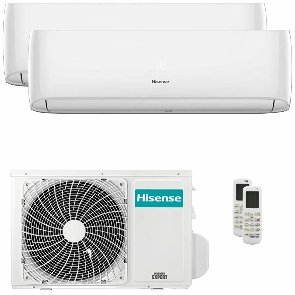 Condizionatore Hisense Hi-Comfort 2025 dual split 7000+7000 BTU inverter A++ wifi unità esterna 4.1 kW