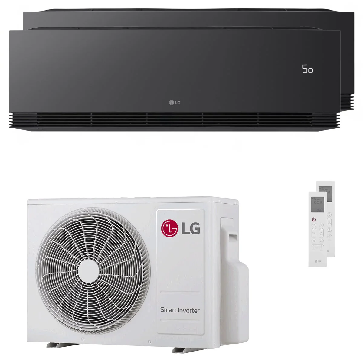 Condizionatore LG ARTCOOL Black AI dual split 9000+9000 BTU inverter A+++ wifi unità esterna 4.1 kW