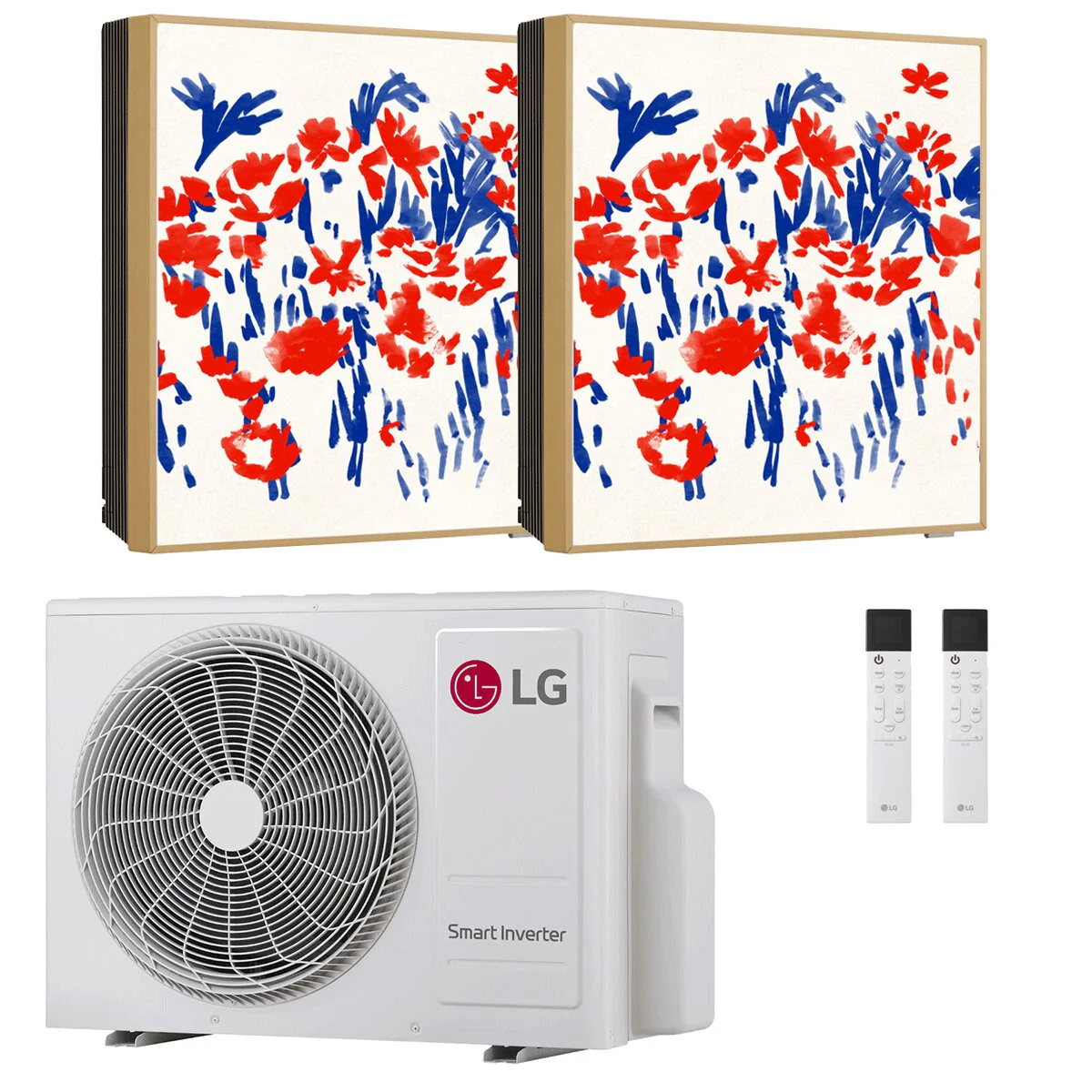Condizionatore LG ARTCOOL Gallery PHOTO dual split 9000+9000 BTU inverter A+++ wifi unità esterna 4.1 kW