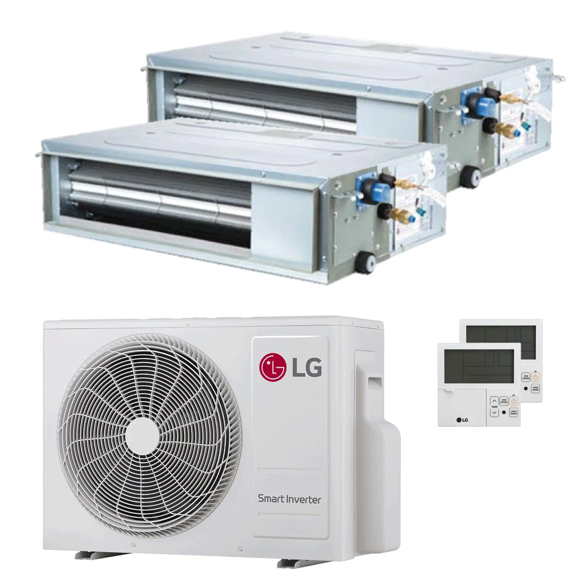 Condizionatore LG Canalizzabile LG dual split 12000+12000 BTU inverter A+++  unità esterna 4.7 kW