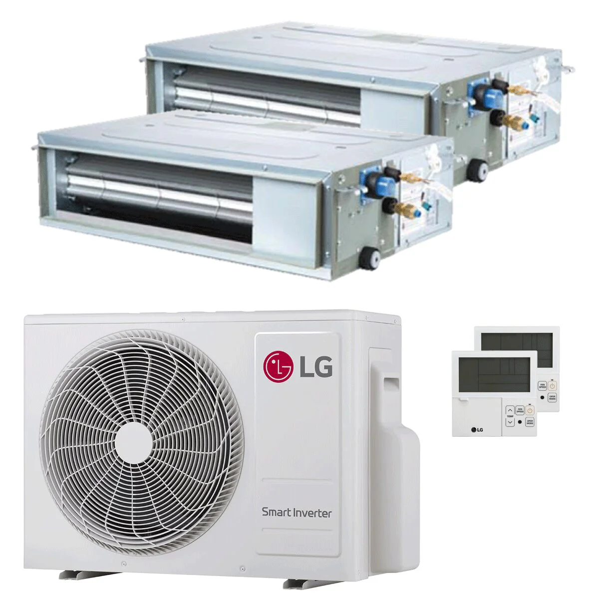 Condizionatore LG Canalizzabile LG dual split 9000+18000 BTU inverter A+++  unità esterna 5.3 kW