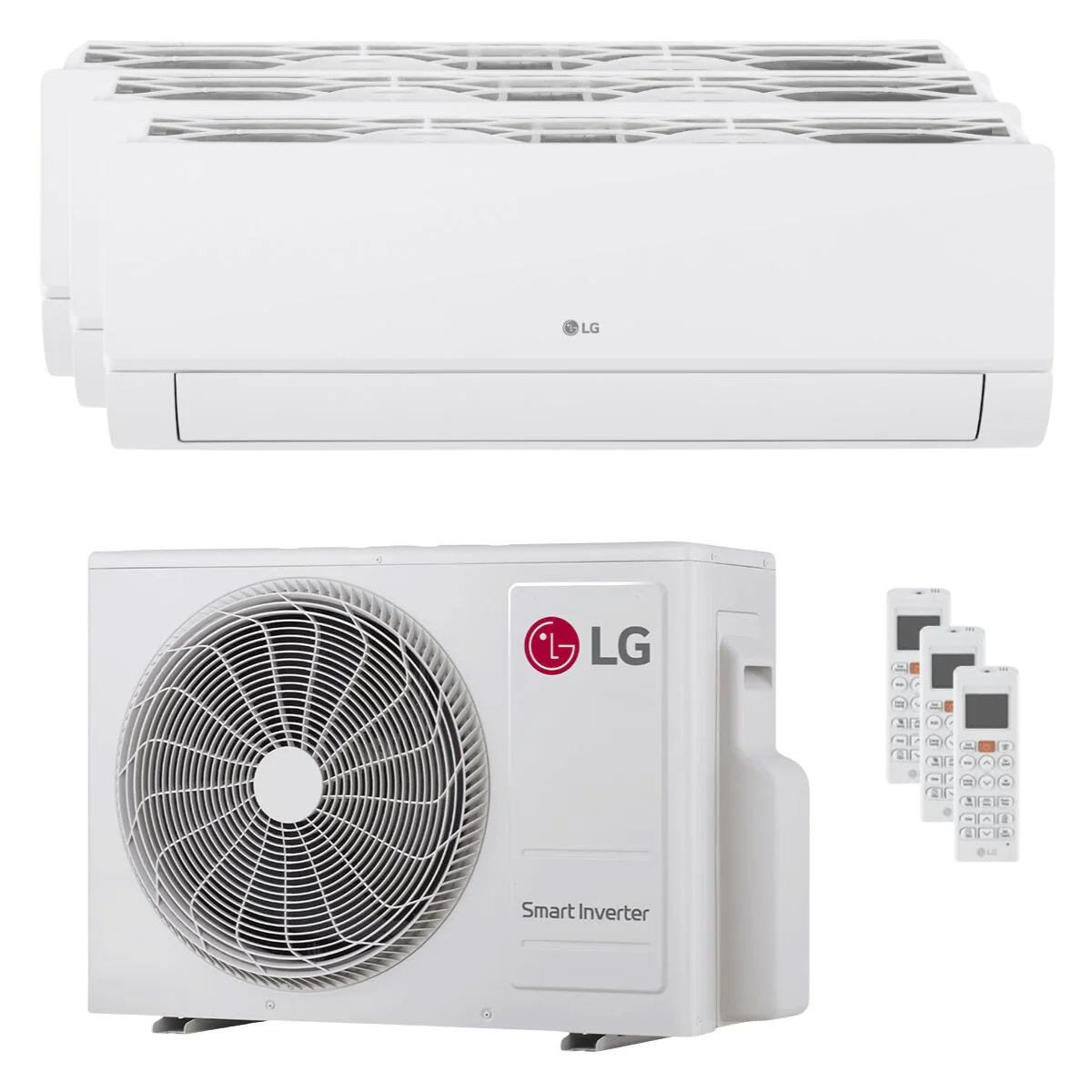 Condizionatore LG DUALCOOL Libero Smart trial split 7000+9000+12000 BTU inverter A+++ wifi unità esterna 5.3 kW