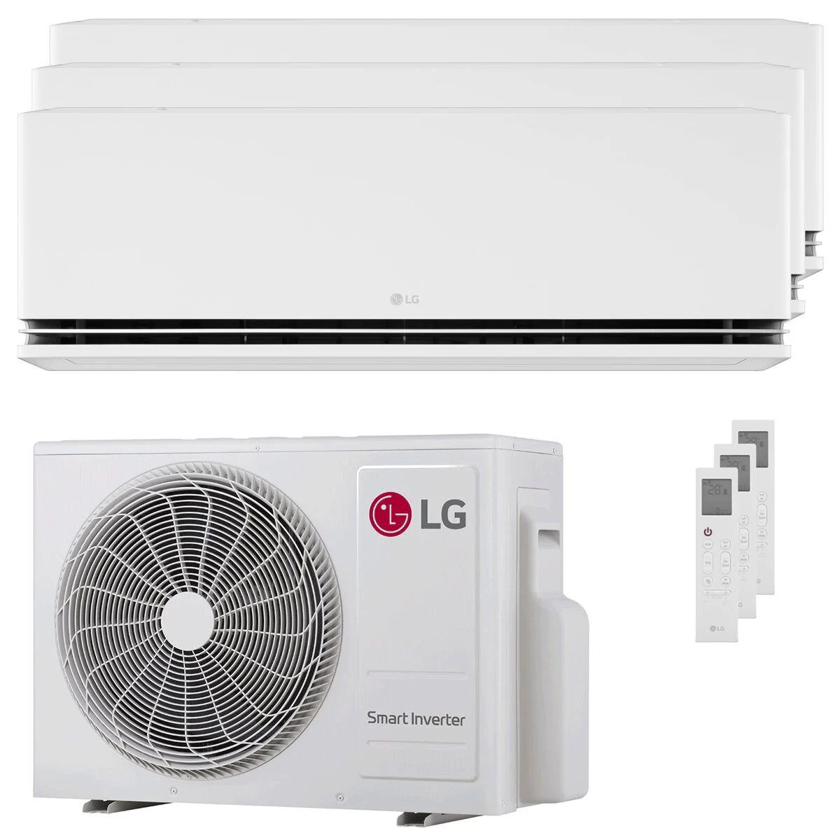 Condizionatore LG DUALCOOL Premium AI trial split 9000+9000+12000 BTU inverter A+++ wifi unità esterna 5.3 kW