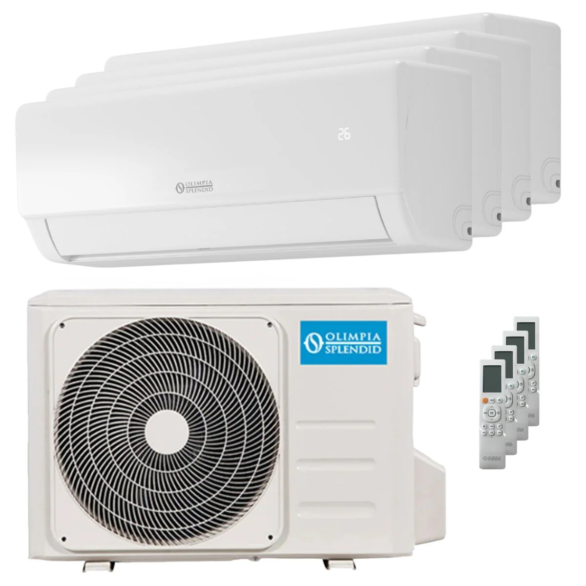 Condizionatore Olimpia Splendid Nexya S5 E Inverter quadri split 9000+9000+9000+9000 BTU inverter A++ wifi unità esterna 8.2 kW