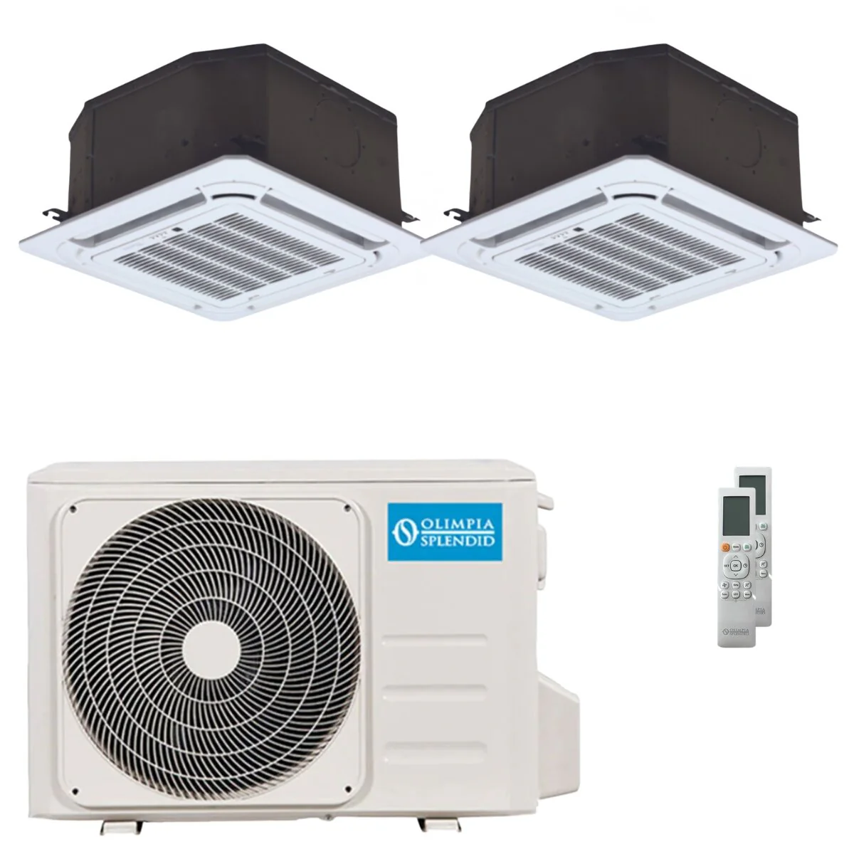 Condizionatore Olimpia Splendid Nexya S6 E Cassette dual split 12000+12000 BTU inverter A++  unità esterna 5.3 kW