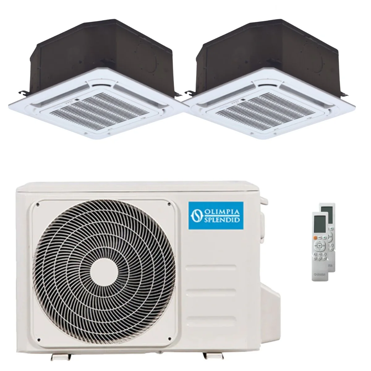 Condizionatore Olimpia Splendid Nexya S6 E Cassette dual split 12000+18000 BTU inverter A++  unità esterna 8.2 kW