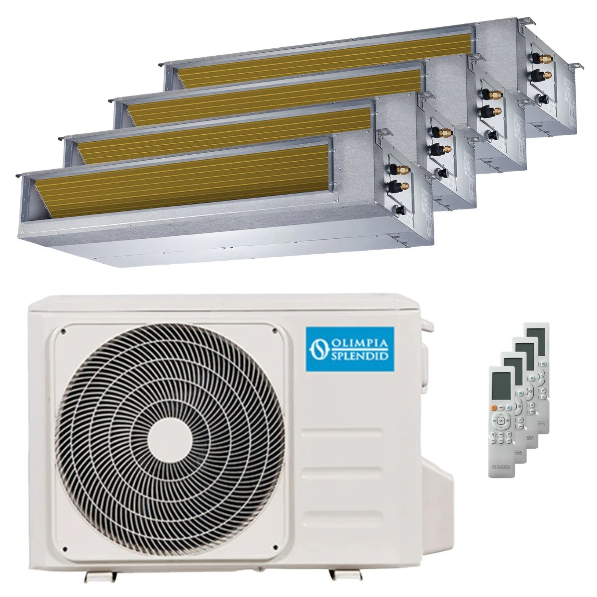 Condizionatore Olimpia Splendid Nexya S6 E Duct quadri split 9000+9000+9000+9000 BTU inverter A+ unità esterna 8.2 kW