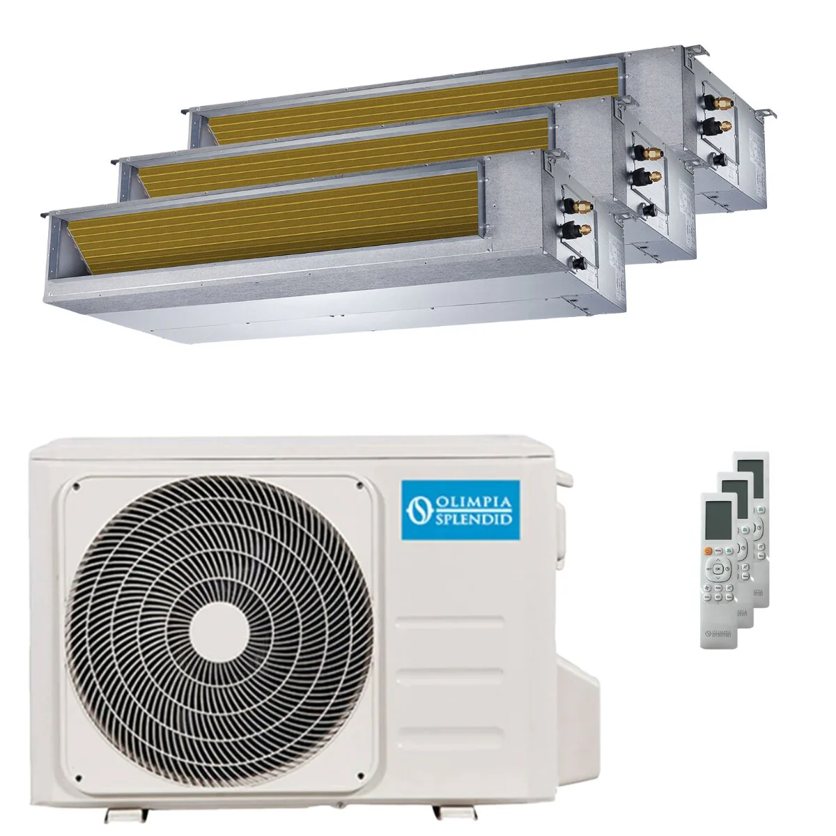 Condizionatore Olimpia Splendid Nexya S6 E Duct trial split 9000+9000+12000 BTU inverter A++ unità esterna 6.2 kW