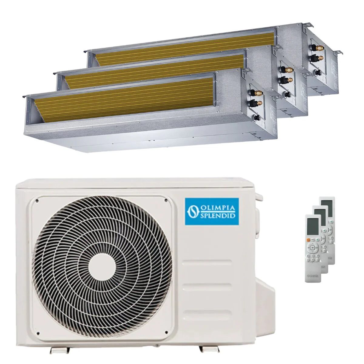 Condizionatore Olimpia Splendid Nexya S6 E Duct trial split 9000+9000+18000 BTU inverter A+  unità esterna 8.2 kW