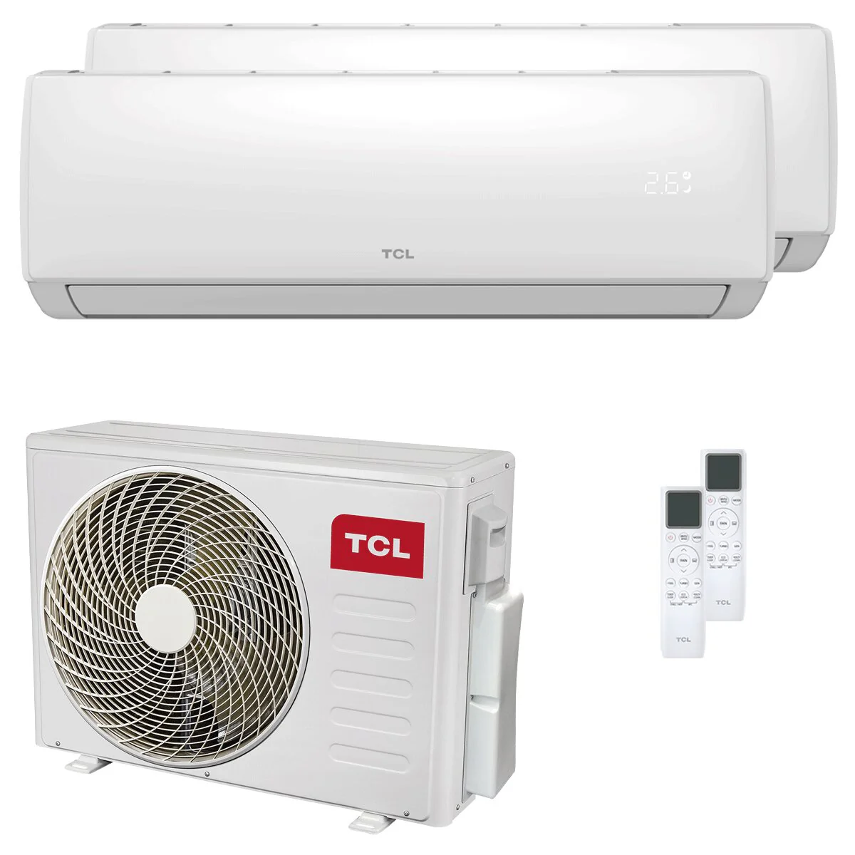 Condizionatore TCL Elite F2 dual split 12000+18000 BTU inverter A++ wifi unità esterna 7.9 kW