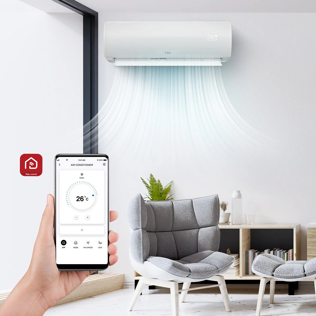 Condizionatore TCL Elite F2 penta split 9000+9000+9000+9000+9000 BTU inverter A++ wifi unità esterna 12.2 kW - Image 2