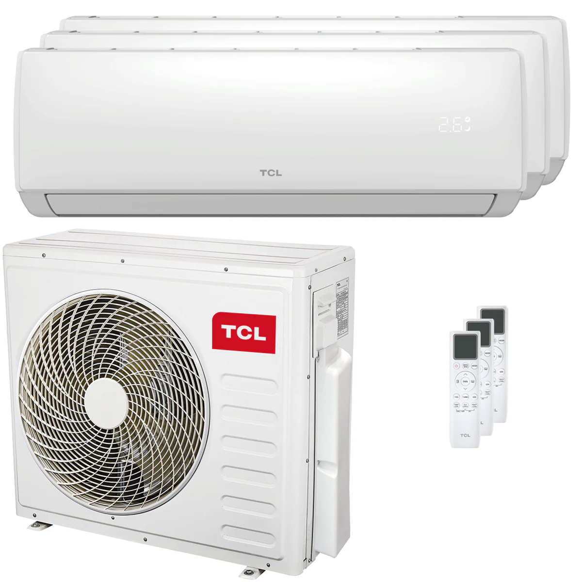 Condizionatore TCL Elite F2 trial split 18000+18000+18000 BTU inverter A++ wifi unità esterna 12.2 kW