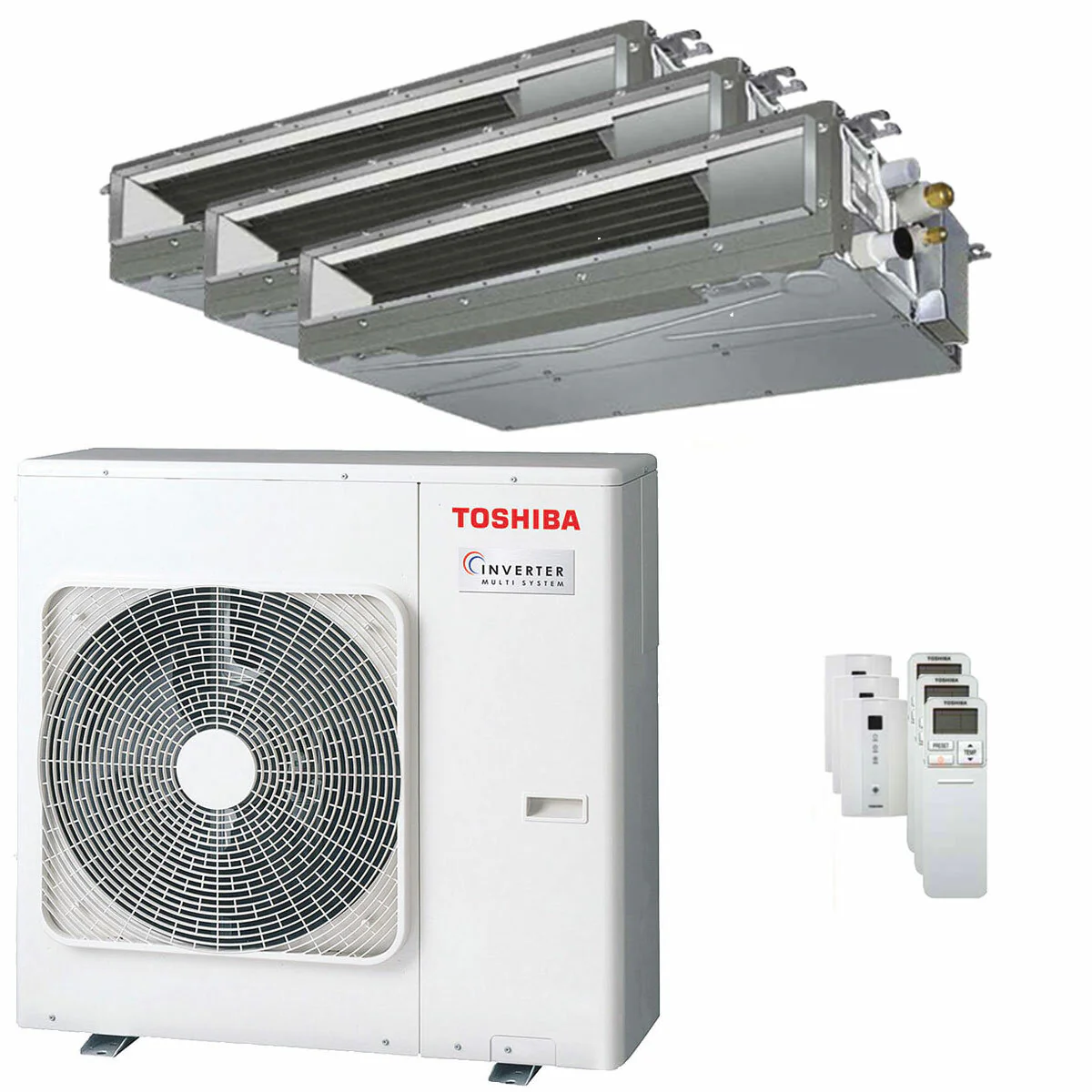 Condizionatore Toshiba Canalizzabile U2 trial split 7000+9000+16000 BTU inverter A+++  unità esterna 7 kW