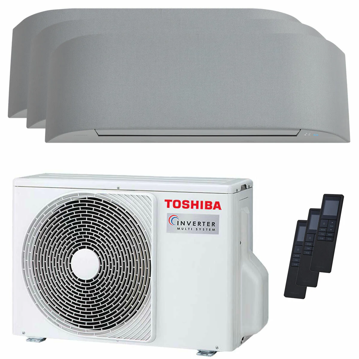 Condizionatore Toshiba Haori trial split 9000+9000+9000 BTU inverter A+++ wifi unità esterna 5.2 kW
