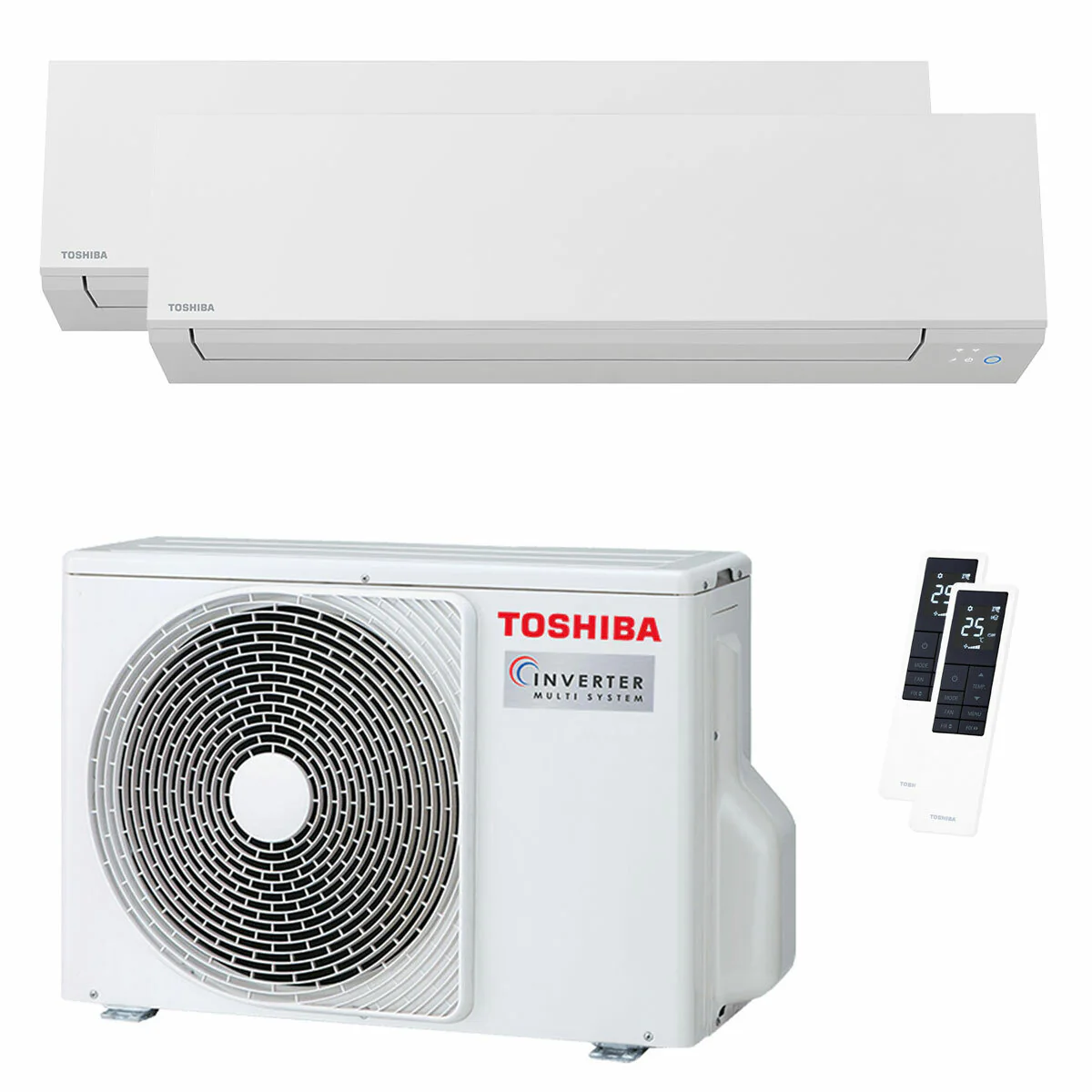 Condizionatore Toshiba SHORAI Edge White dual split 9000+9000 BTU inverter A++ wifi unità esterna 4 kW