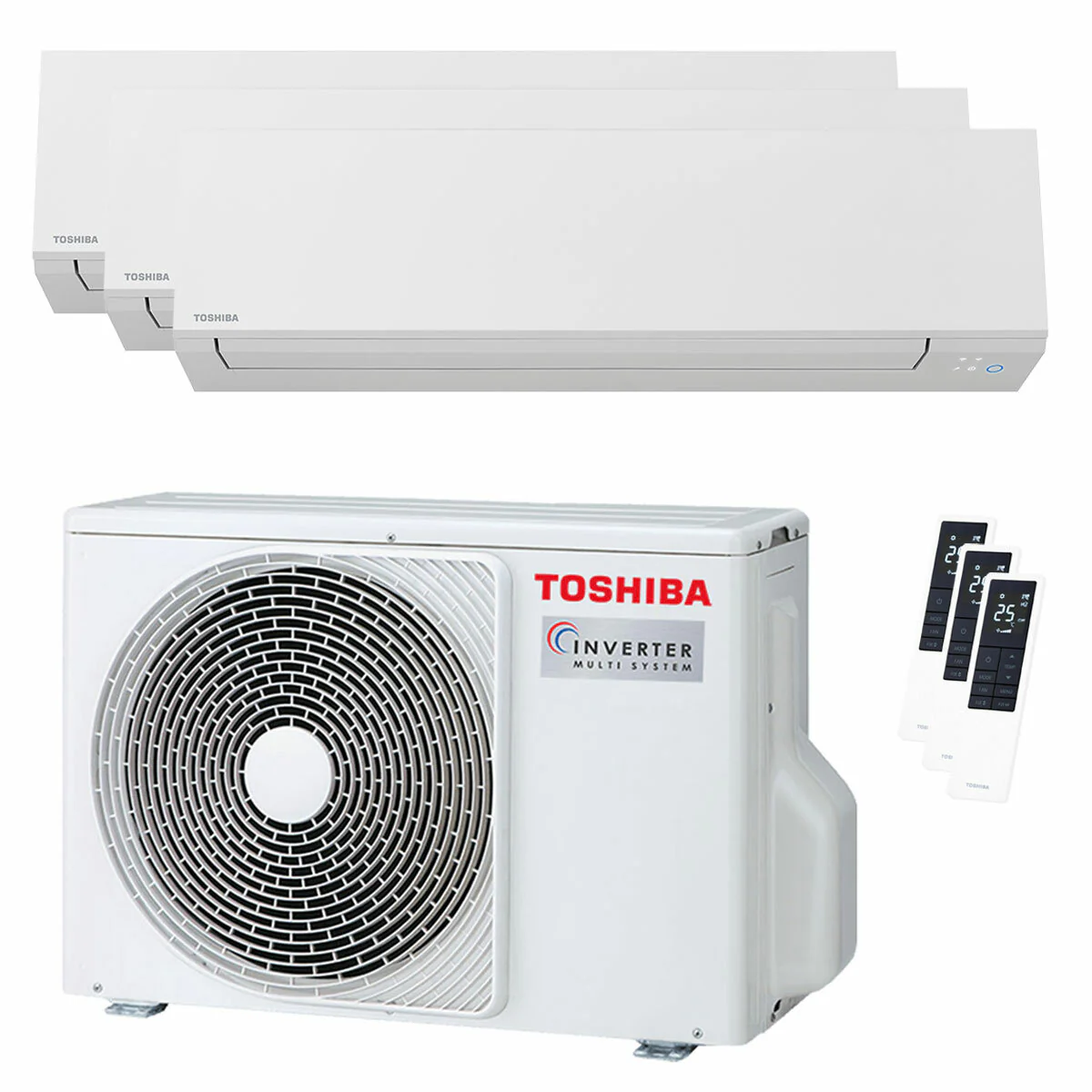 Condizionatore Toshiba SHORAI Edge White trial split 7000+9000+9000 BTU inverter A+++ wifi unità esterna 5.2 kW