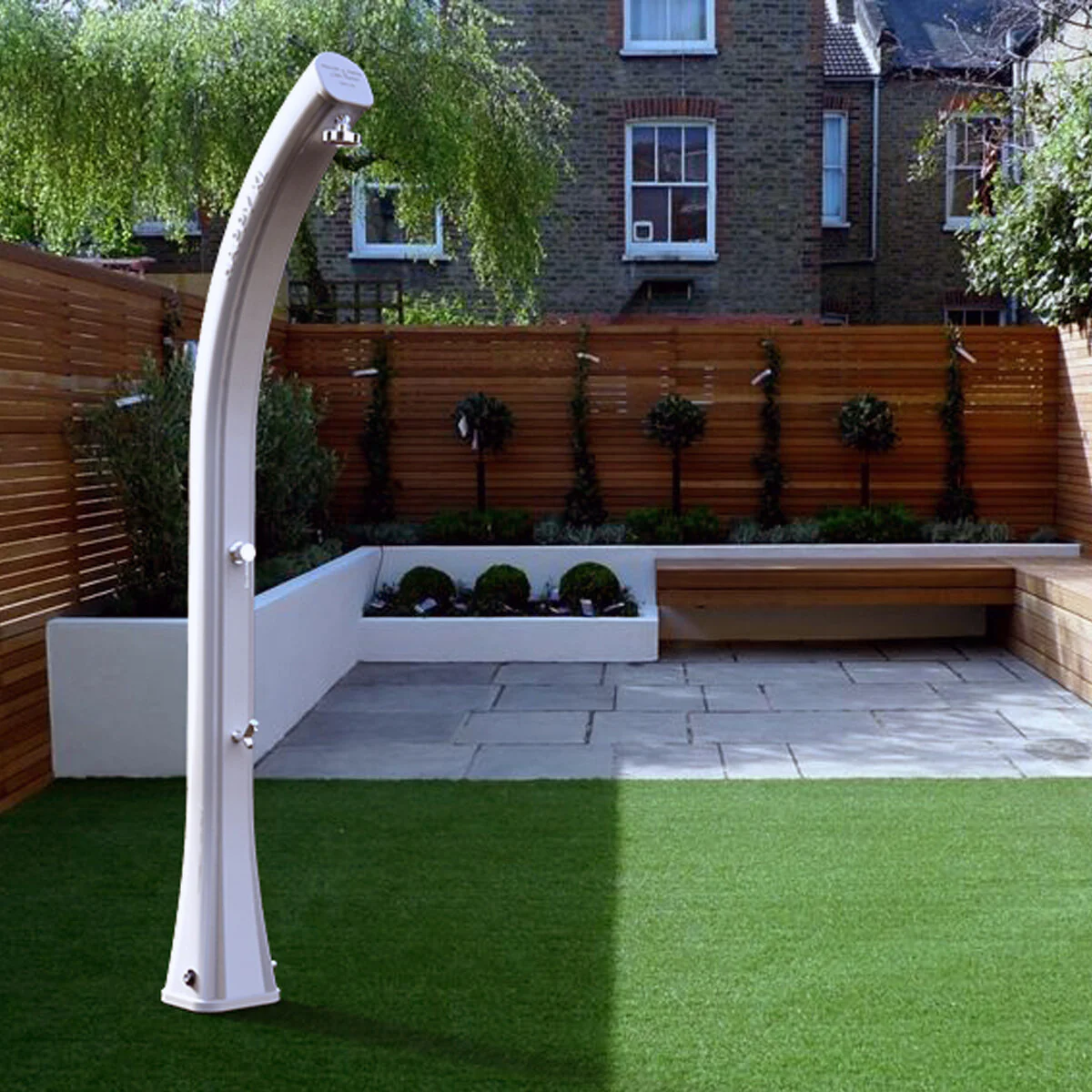 Doccia solare da giardino Arkema Happy XL con lavapiedi 44 litri antracite - Image 3
