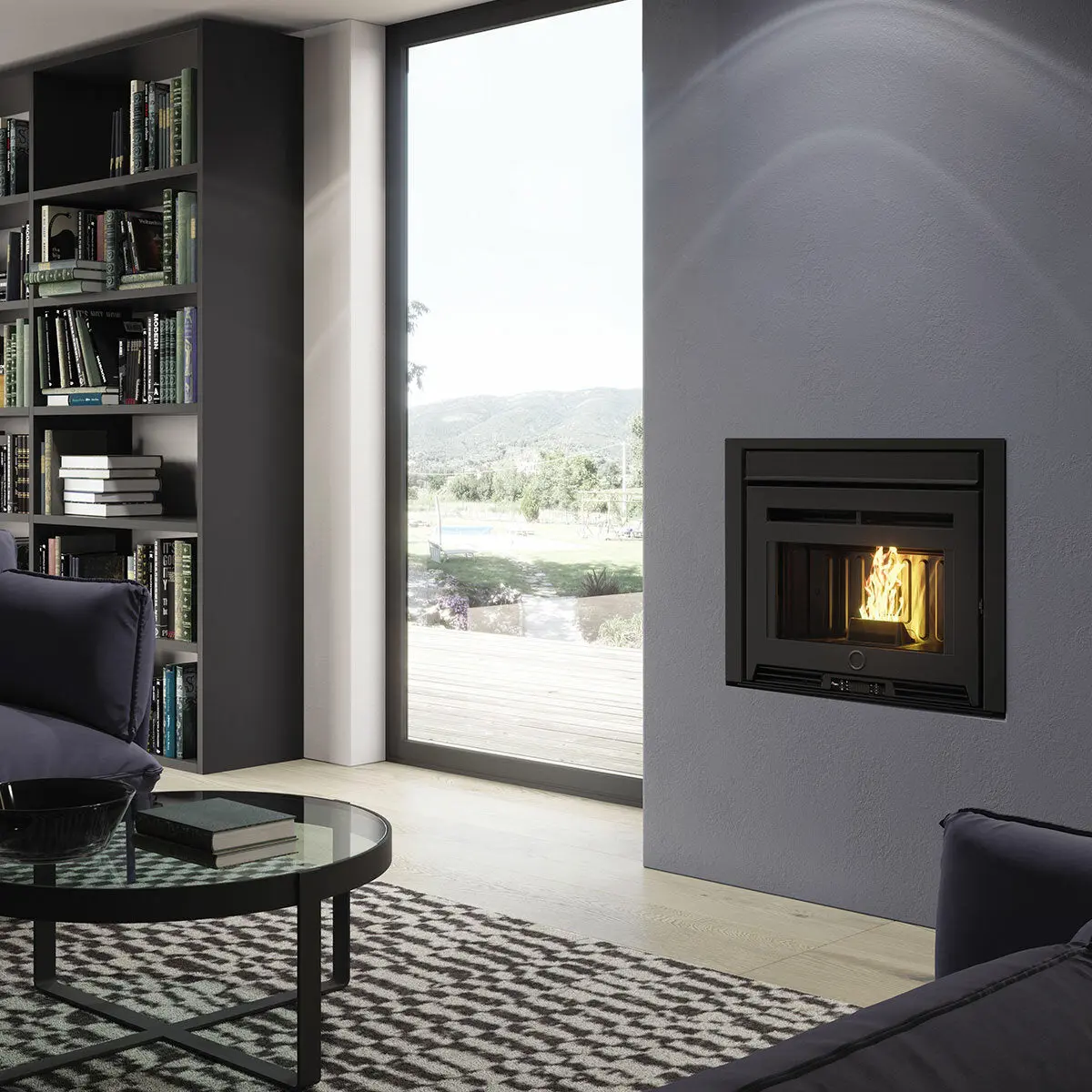 Inserto a pellet per camino PELLEK80 EVO2 EK63 - gruppo Edilkamin - 8 kW ad aria WiFi - Image 2