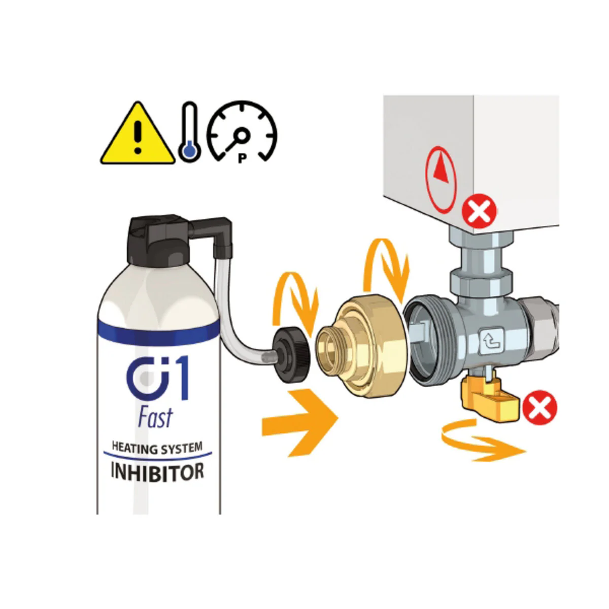 Kit Caleffi per flussaggio e aggiunta additivi in impianti di riscaldamento - Image 2