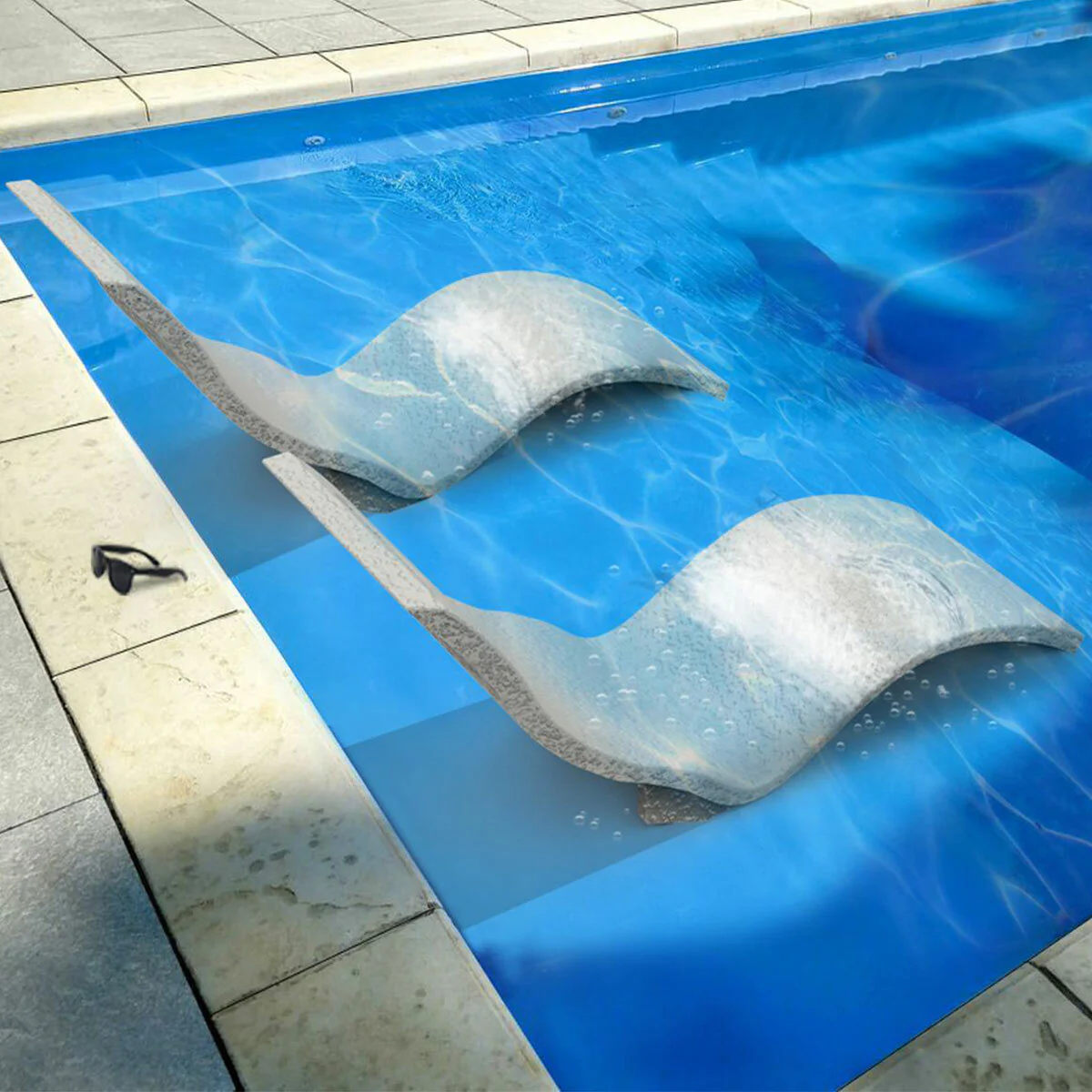 Lettino Prendisole Arkema Serendipity Chaise in polietilene HD di colore bianco - Image 5
