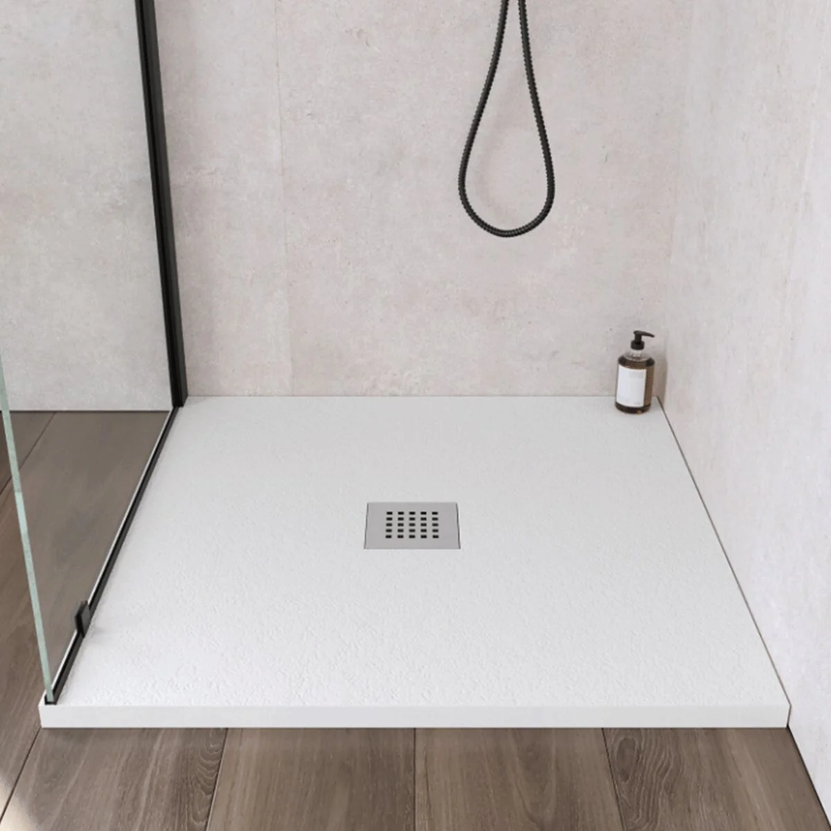 Piatto doccia Ercos Stone 800x800 Quadrato Bianco Opaco - Image 2