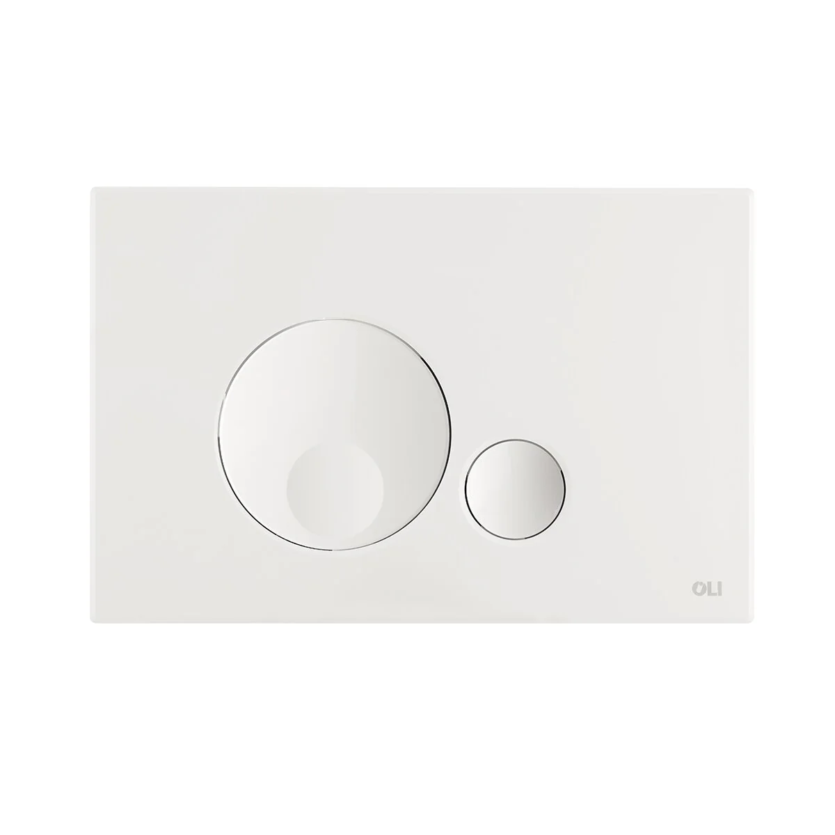 Placca doppio tasto OLI GLOBE Bianco