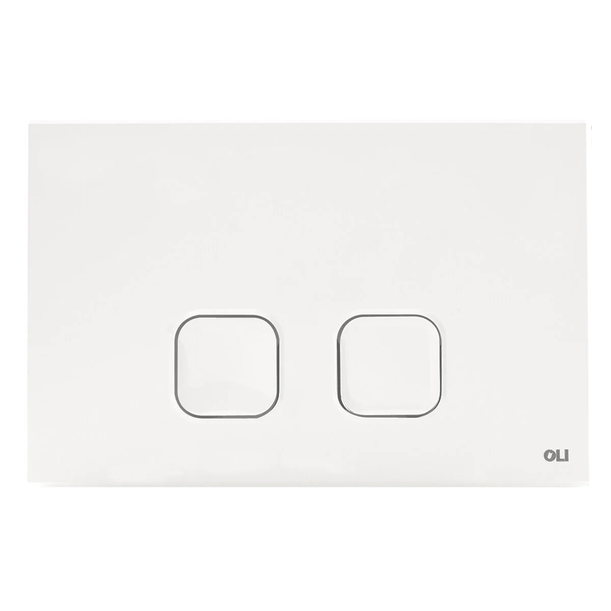 Placca doppio tasto OLI PLAIN Bianco