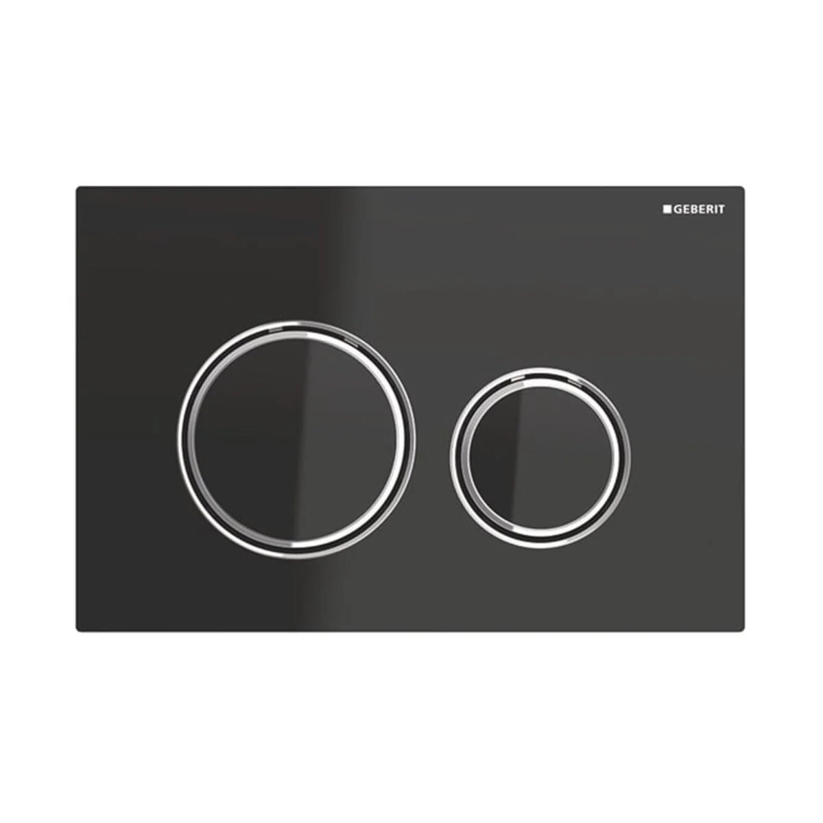 Placca Geberit Sigma 21 cromato nero per risciacquo a due quantità