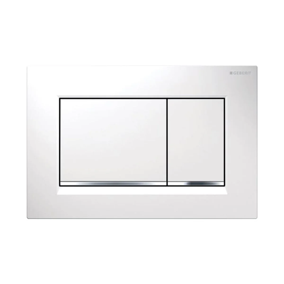 Placca Geberit Sigma 30 bianca per risciacquo a due quantità