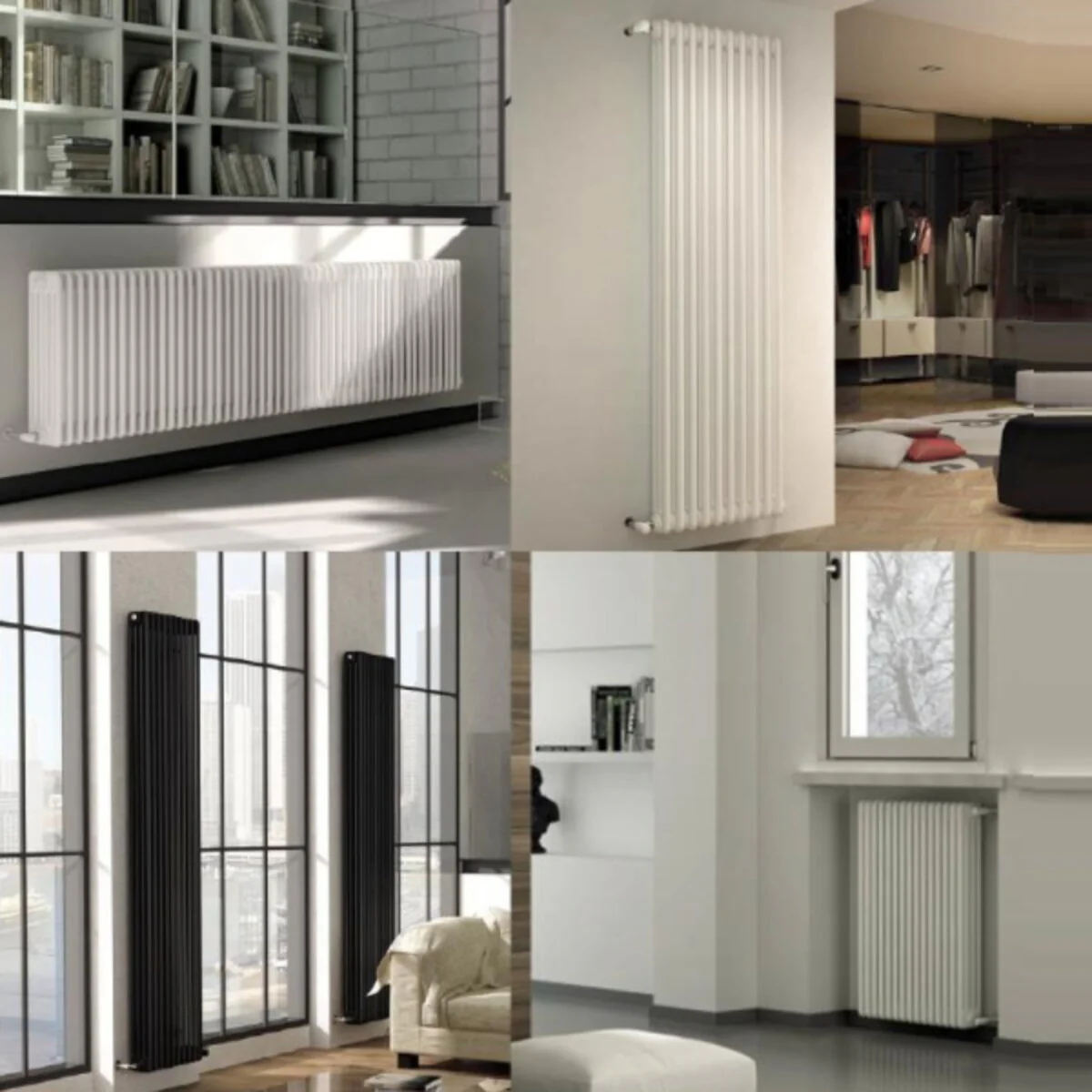 Radiatore a colonna in acciaio Ercos Comby 8 elementi 4 colonne interasse 800 mm - Image 6