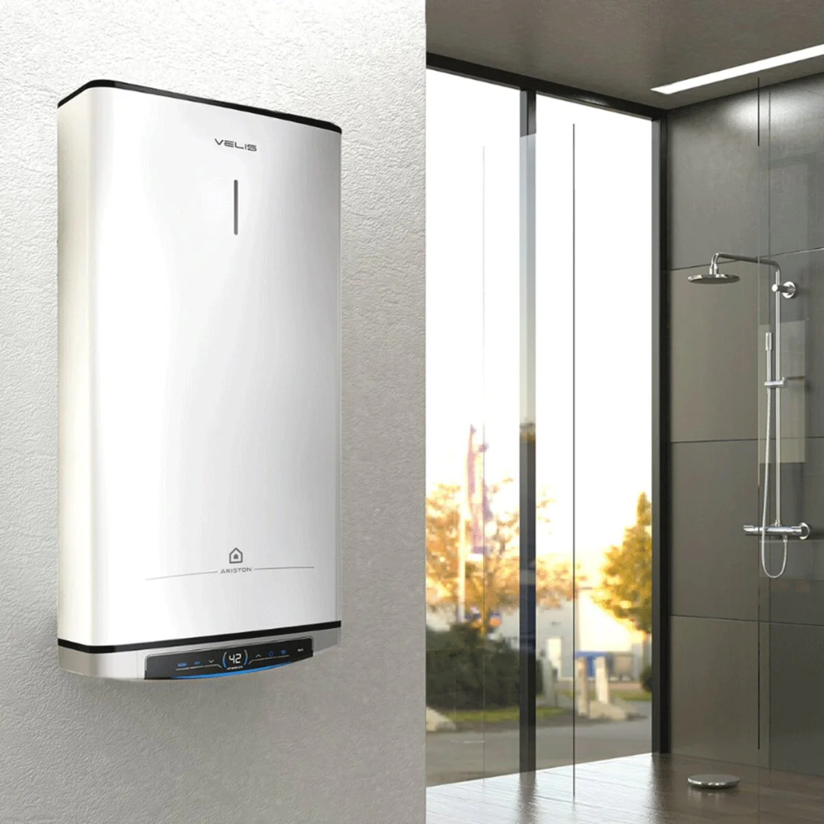 Scaldabagno elettrico Ariston Velis Dune WiFi Orizzontale/Verticale 80 litri  - Image 2