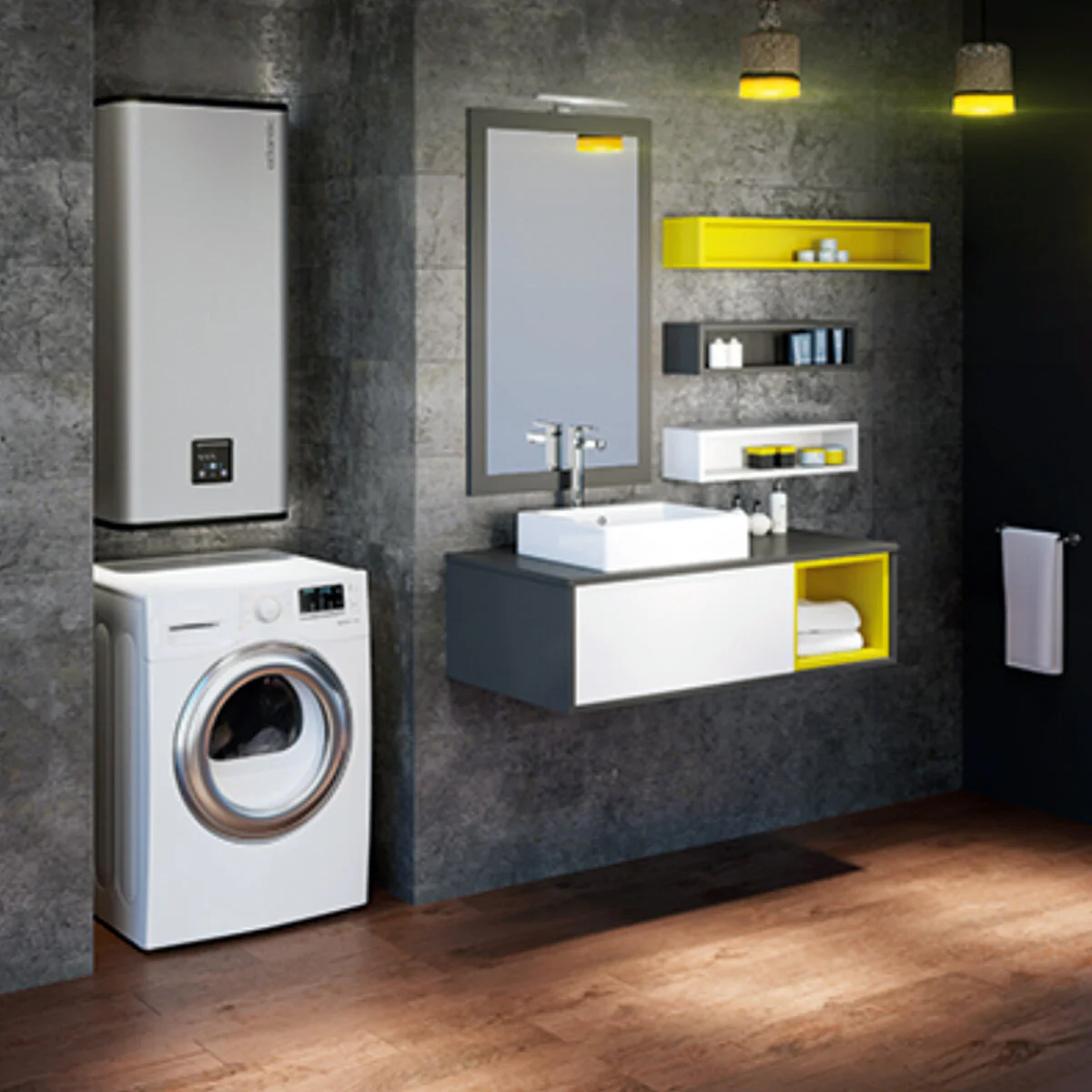 Scaldabagno elettrico Atlantic Vertigo Steatite Wi-Fi 100  verticale orizzontale 80 litri Garanzia 5 anni - Image 3