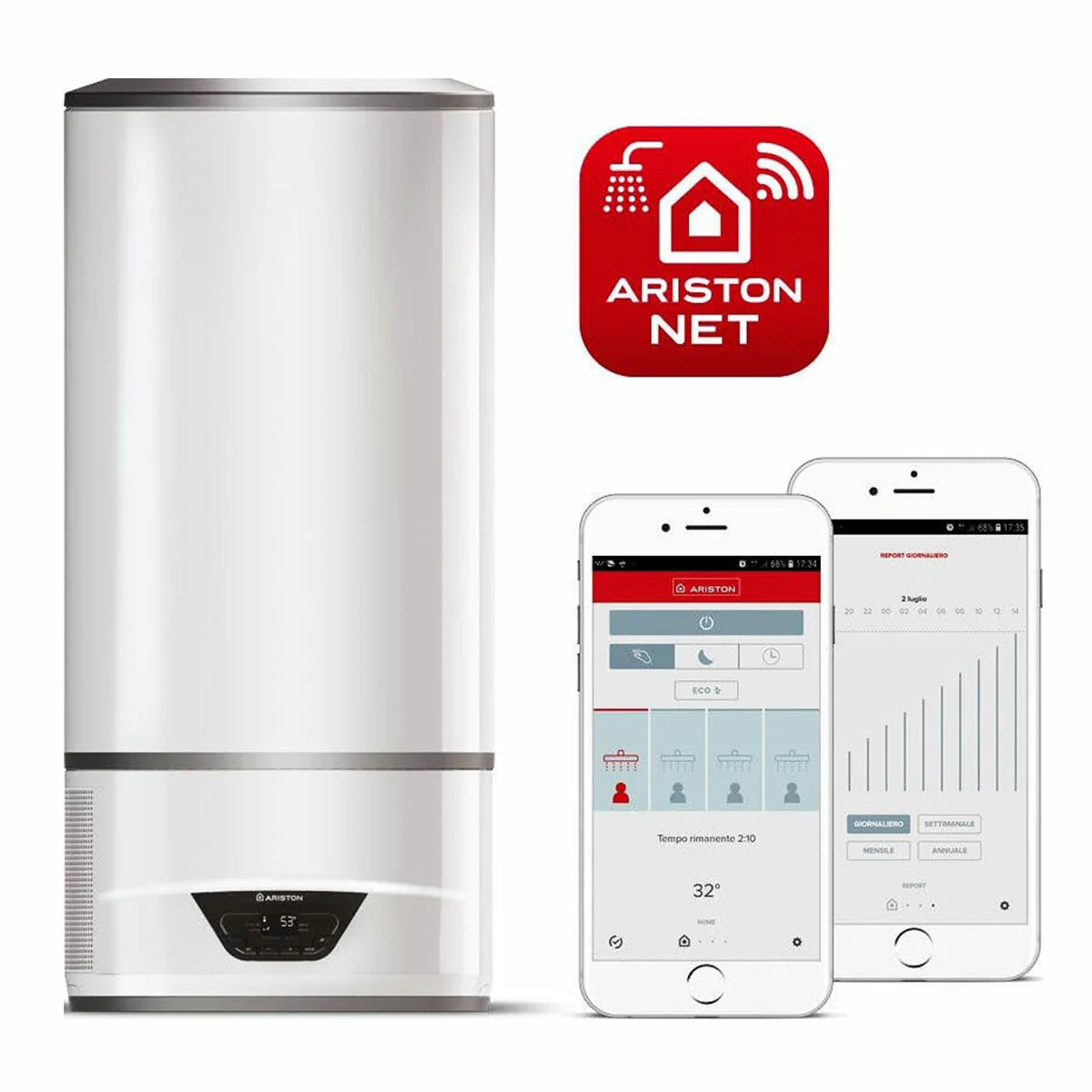 Scaldabagno elettrico e pompa di calore ibrido Lydos Hybrid Ariston 80 litri con WiFi - Image 4