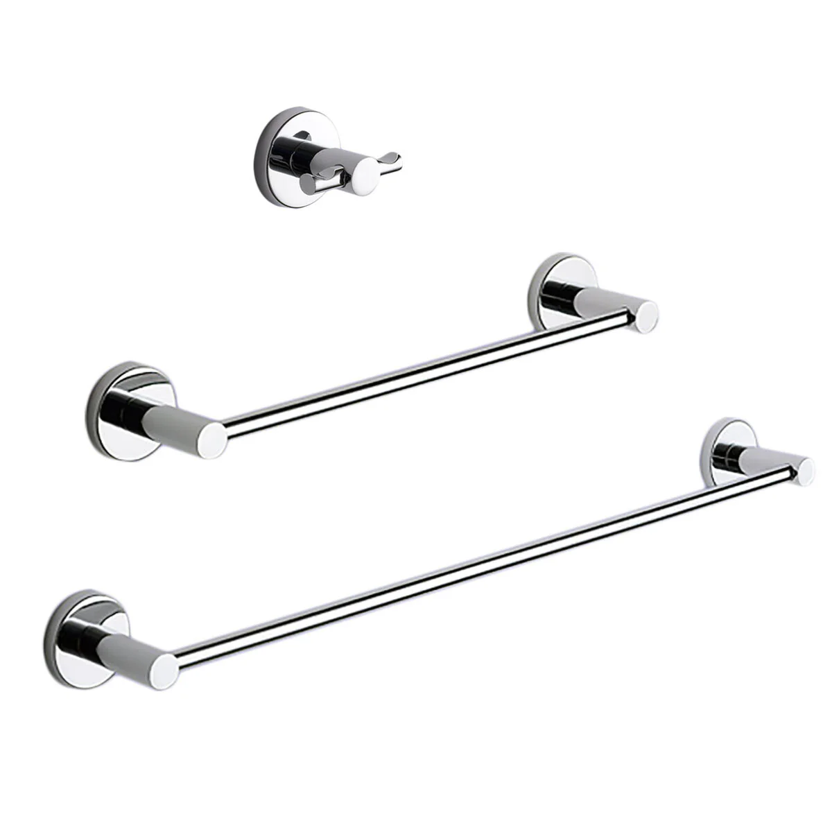 Set accessori bagno Gedy Felce cromato lucido con contenitori in vetro satinato - Image 4