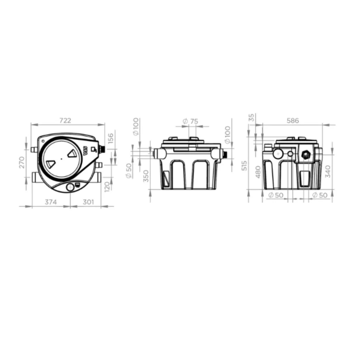 Stazione di sollevamento SFA Sanifos 110 automatica con trituratore integrato - per acque nere e grigie - Image 4