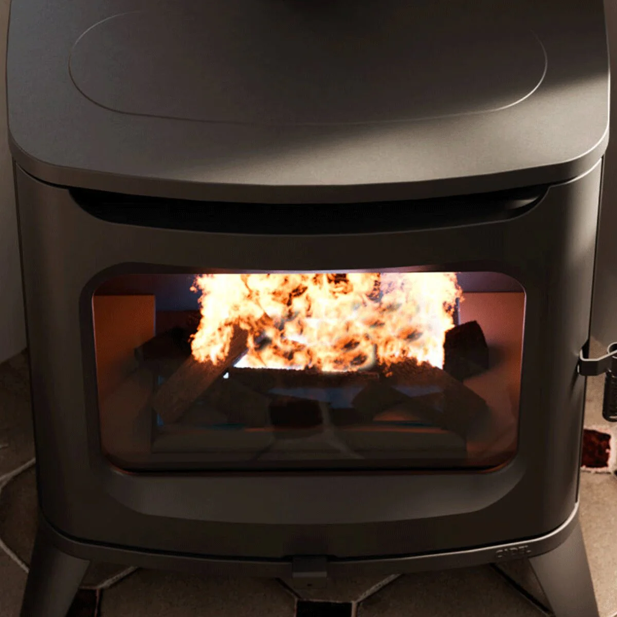 Stufa a legna Cadel Hublot 8 7,5 kW ad aria Nero - Image 5
