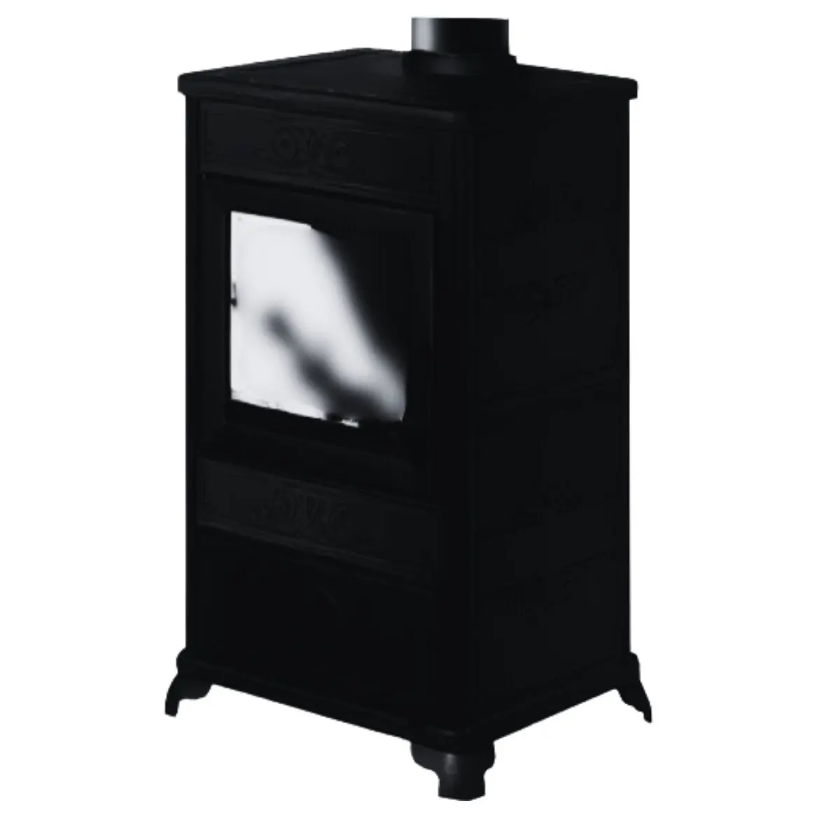 Stufa a legna FANCY EVO EK63 - Gruppo Edilkamin 11 kW ad aria Bordeaux - Image 3