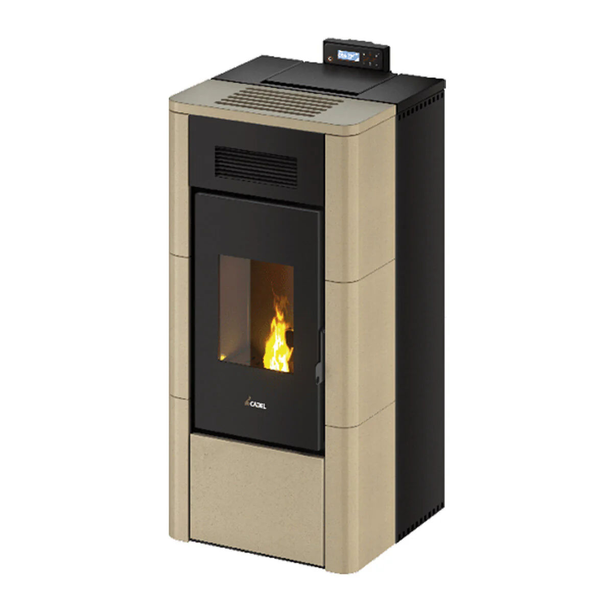 Stufa a pellet Cadel River Idro 23 ad acqua 22,4 kW WiFi - MAIOLICA AVORIO